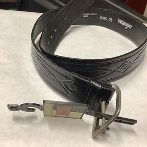 Wrangler Black Leather Belt